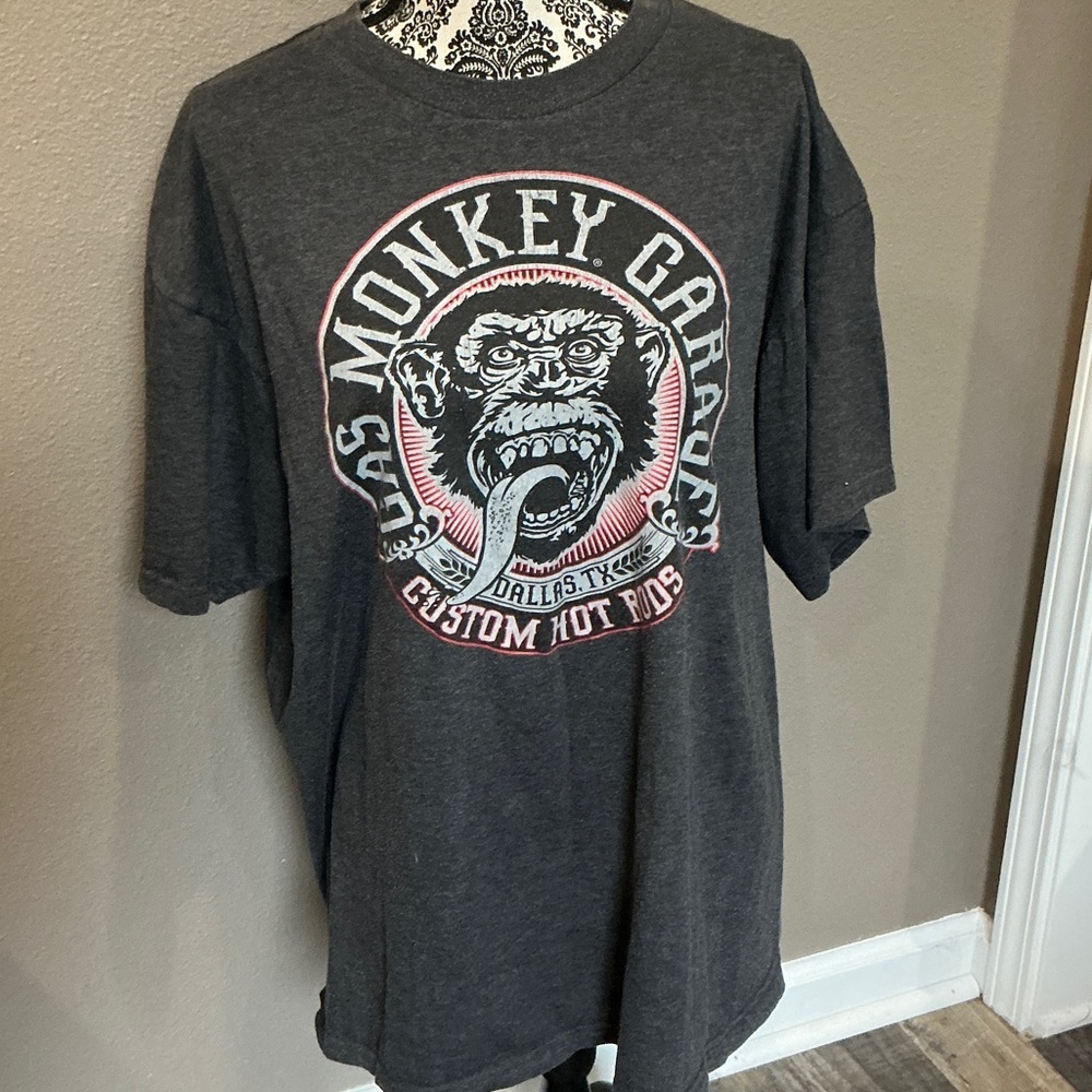 Gas Monkey Garage Charcoal Graphic Tee Size 2XL